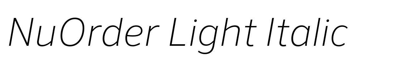 NuOrder Light Italic